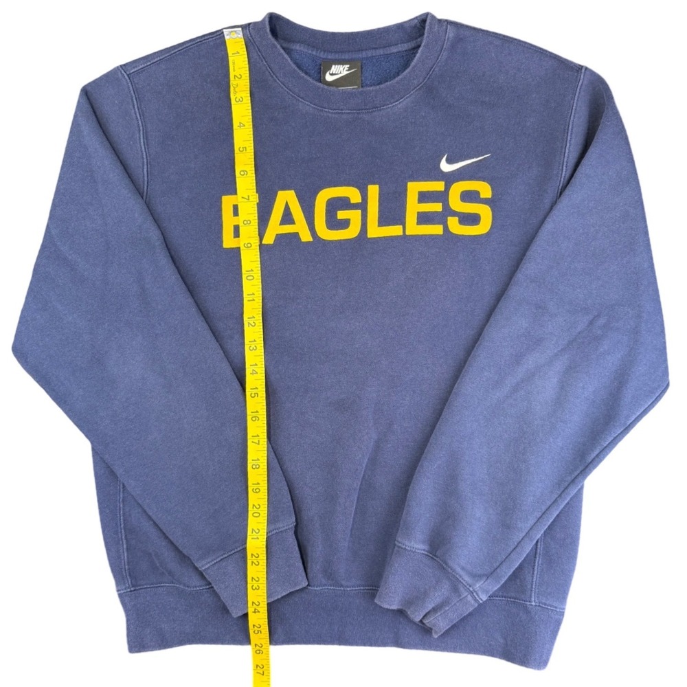 Nike‎ Eagles Crewneck Sweatshirt Mens Medium Blue Yellow Swoosh Pullover - Picture 8 of 9